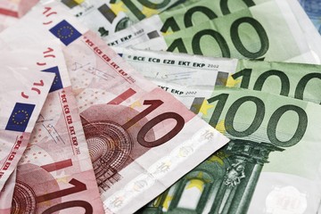 Euro banknotes
