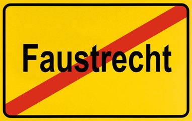 Obraz premium Sign city limit, symbolic of Finish with Rule of Force