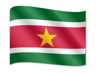 National flag, Suriname, South America