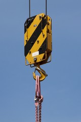 Fototapeta premium Karabiner or hook of a heavy-duty crane