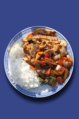 Thai chicken with vegetables and rice