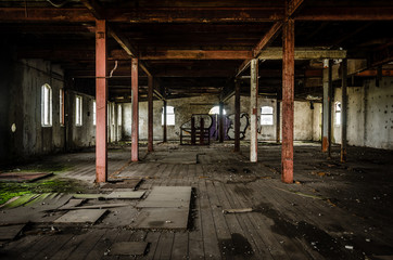 Fototapeta na wymiar Empty factory hall