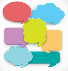 Speech bubble templates in many colors