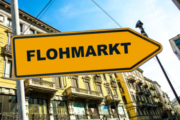 Obraz premium Schild 285 - Flohmarkt