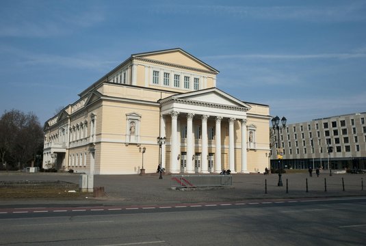 Hessian State Archive, former State Theater, Karolinenplatz Square, Darmstadt, Hesse, Germany, Europe