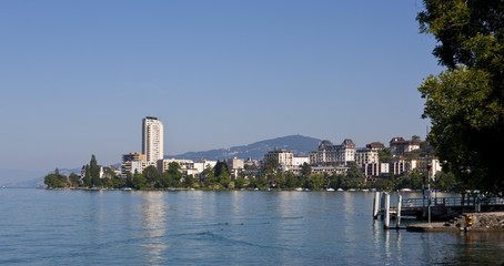 Fototapeta na wymiar Montreux, Canton Vaud, Lake Geneva, Switzerland, Europe