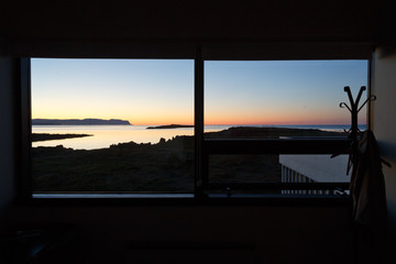 Window view in Iceland