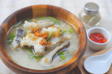Fish porridge in Thai style
