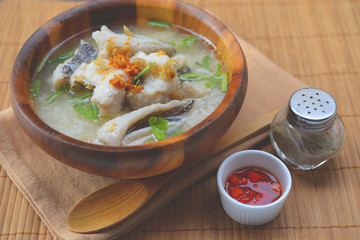 Fish porridge in Thai style