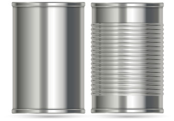Aluminum cans in two different designs