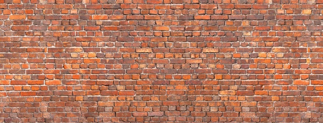 brick wall background, red stone masonry texture