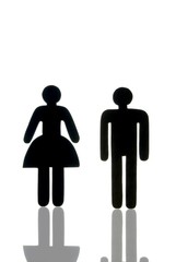 Woman and man as a pictogram