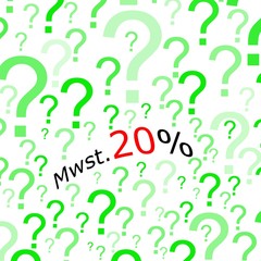 Mehrwertsteuererhoehung 20%, German for VAT increase