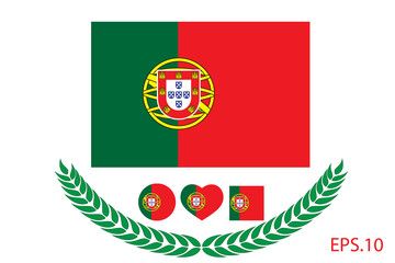 Official vector flag of Portugal. Eps.10