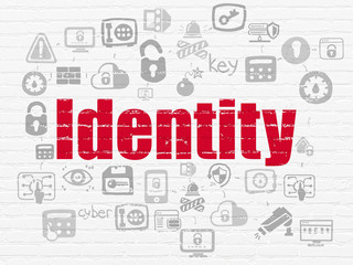 Safety concept: Identity on wall background
