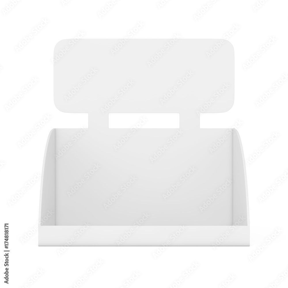 Fototapete blank empty box display for products promotion with copy space for yours design. 3d rendering