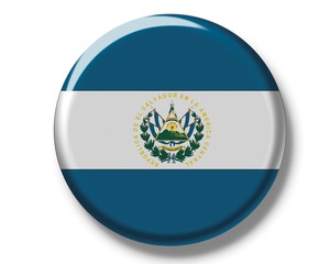 Button, flag of El Salvador with the crest