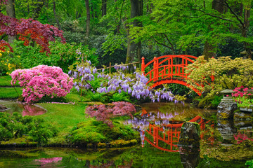 Obrazy na Szkle  Ogród japoński, Park Clingendael, Haga, Holandia
