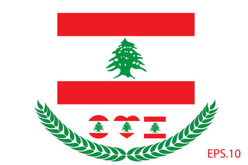 Naklejka na ściany i meble Vector illustration of Lebanon flag. eps 10