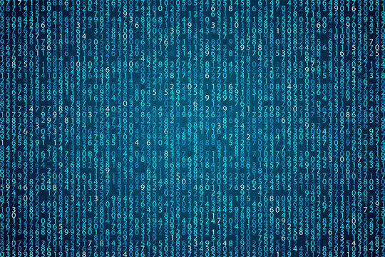Abstract blue technology background. Element binary computer code.