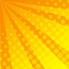 Yellow dots on orange background