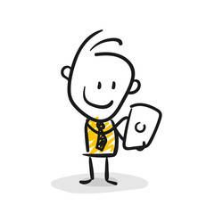 Strichfiguren / Strichmännchen: Tablet, Online. (Nr. 95)