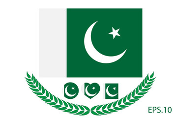 Vector illustration of Pakistan flag. eps 10