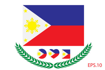 Vector illustration of Philippine flag. eps 10