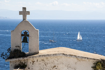 Bonifacio, Corsica, 05/09/2017: la Chapelle Saint-Roch (cappella di San Rocco), costruita nel luogo...