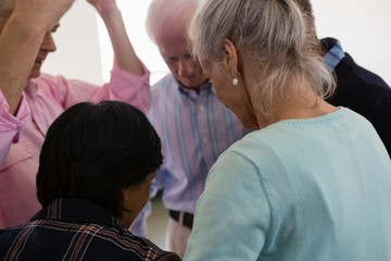 Fototapeta premium Close up of senior friends