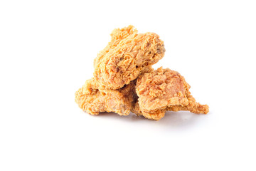 Fried Chicken on White Background