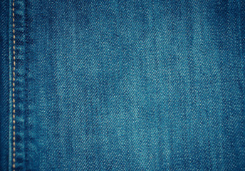 soft and selective focus blue jean  texture background