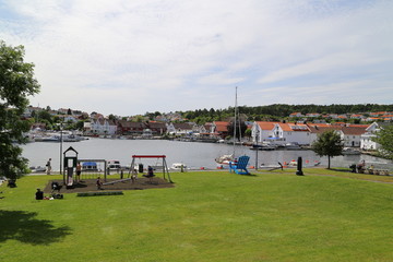 A calm summers day in Marina Kristiansand Lillesand, Norway