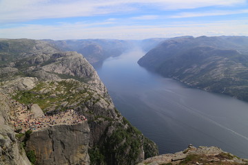 View from Preikestolen on the Lysfjorden