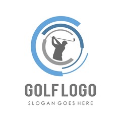 Golf logo design template