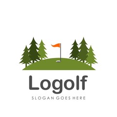 Golf logo design template