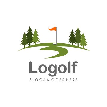 Golf logo design template