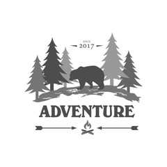 Adventure and outdoor logo design template