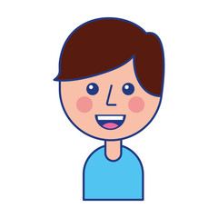 portrait of happy young boy smiling cartoon