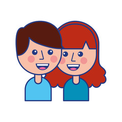 boy and girl happy young people community