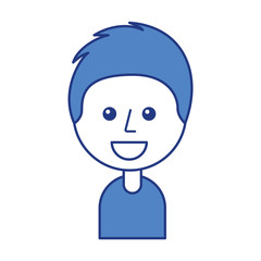 portrait of happy young boy smiling cartoon