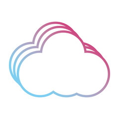 cloud icon over white