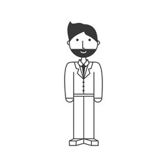 cartoon businessman icon