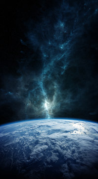Planet Earth in space 3D rendering elements of this image furnished by NASA