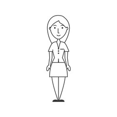 cartoon businesswoman icon