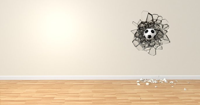 Bal&oacute;n agujero pared