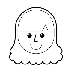 cartoon young teenager happy girl smiling