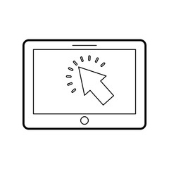 tablet with cursor button digital technology