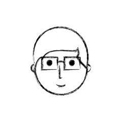 cartoon man with glasses icon