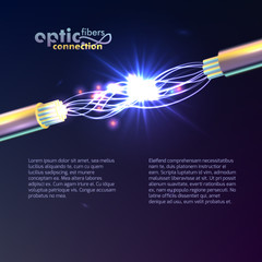 Optic Fibers Connection 